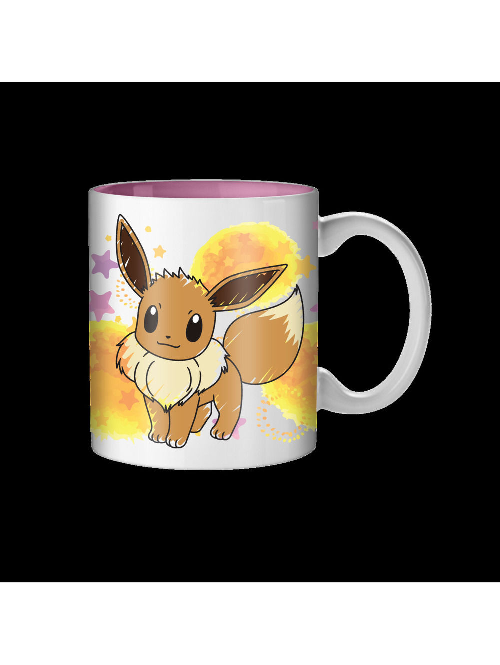 Silver Buffalo - Pokemon Eevee Star Splatter 20oz Ceramic Mug